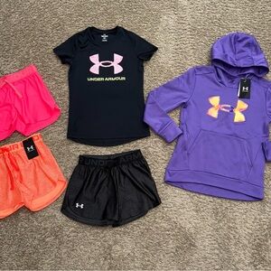 NWT & EUC UNDER ARMOUR GIRLS BUNDLE